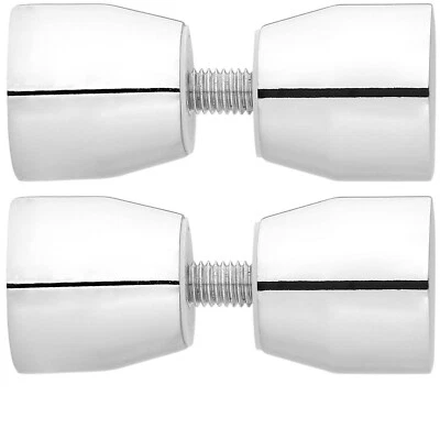 2 x 30mm Mirror Finish Tapered Cone Shape Shower Cabinet Door Knobs Chrome - Image 1 of 4