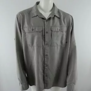 Mountain Hardwear Vented Hiking Outdoors Button Up Shirt Mens 2XL Gray - Picture 1 of 11