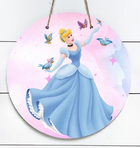 Cinderella inspiriert 10" Metall Innen/Außen rundes Schild - Bild 1 von 1