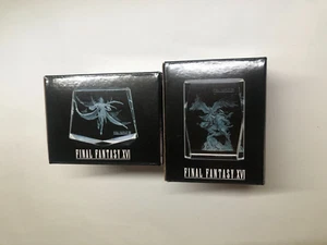 FINAL FANTASY XVI Cristal Grabado Fénix & Ifrit y Shiva CONJUNTO de 2 Juego - Imagen 1 de 14