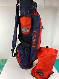 Denver Broncos Golftasche SCHÖN - 6-Wege Belding Sport - Reißverschlüsse OK + Regenhaube LICHT - Bild 1 von 9