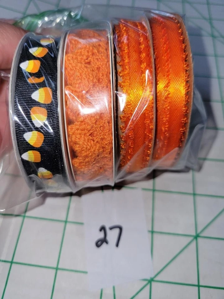 Mixed Lot #27. Ribbon. Oranges. 4 Spools. - Image 1 of 1