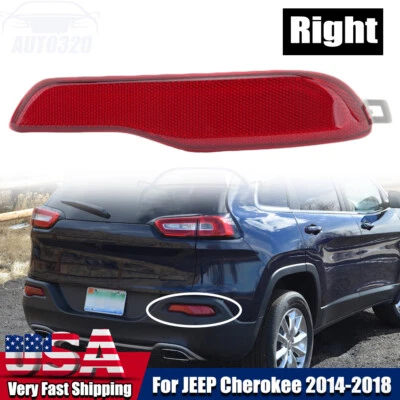 Right Passenger For JEEP Cherokee 2014 15 16-18 Rear Bumper Reflector Light Lamp - Image 1 of 4