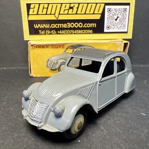 1960’s French Dinky Toys - 24T 535 CITROEN 2 CV - Grey - Original Box - Picture 1 of 18