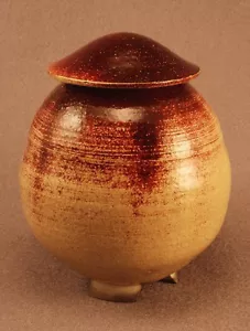 RAKU Unikat Keramik Begleiter klein / Andenken Beerdigung Einäscherung Urne #I001 - Bild 1 von 2
