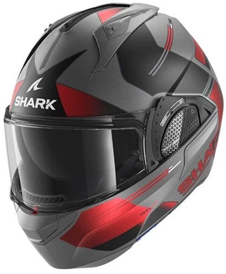 Shark Evo GT Tekline Flip Front Helmet AUR - Anthracite / Red - Image 1 of 4