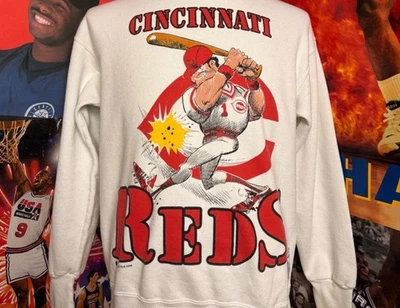 Vintage 90s Cincinnati Reds MLB Sweatshirt Jack Davis Crewneck AN58736 - Image 1 of 2