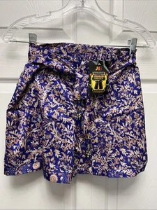 Junglee Billee Shorts Blumenmuster Taille zum Binden Perlen Akzente Boho Free Größe S/M - Bild 1 von 7
