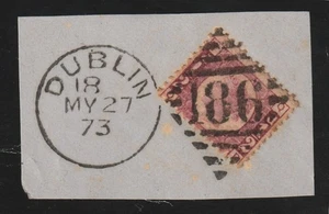 1/2d Bantam, Plate 3: fine used on piece. Dublin 186 duplex cancel: My 27 ‘73. - Picture 1 of 2