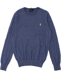 RALPH LAUREN Womens Slim Fit Crew Neck Jumper Sweater UK 16 Large Blue LY03 - Picture 1 of 3