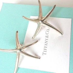 Pendientes Tiffany & Co. Estrella de Mar Plata de Ley 925 XL Talla Grande Diseño Joyería - Imagen 1 de 24