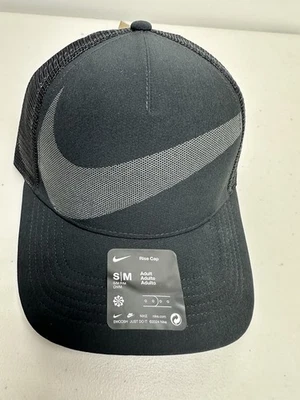 Nike Rise Cap Structured Swoosh Trucker Hat Black S/M HJ7018 -010 - Image 1 of 4