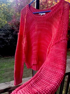 IRO Häkel Damen L/S Pullover Barbie offen Strick meliert Lagen 100% Baumwolle 15S - Bild 1 von 17