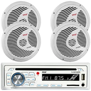 Pyle 1DIN Lettore CD Radio Ingresso USB Bluetooth Radio AM/FM, 4 Altoparlanti 6,5" - Foto 1 di 4
