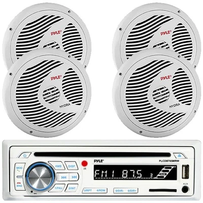 Pyle 1DIN CD Player Radio USB Input Bluetooth AM/FM Radio, 4 x 6.5" Speakers - Image 1 of 4