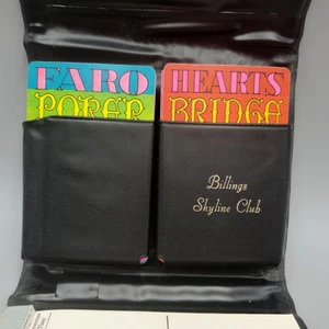 Vintage Bridge Case Playing Cards Scorepad from Billings Montana Skyline Club - Picture 1 of 9