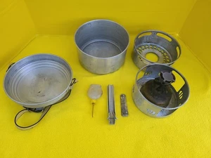 Vintage SVEA 123 Sweden Camping Stove with Sigg-Tourist Cooking Set Working - Picture 1 of 13