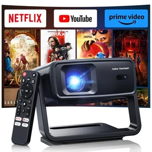 Projector with WiFi and Bluetooth, Support Decoding Projector 4K, 1200 ANSI 1... - Picture 1 of 8