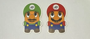 Mario & Luigi Amazon Pegatinas Calcomanías Sombrero Rojo Sombrero Verde Super Mario Bros - Imagen 1 de 2