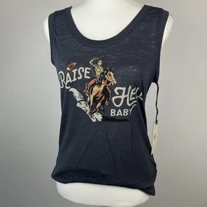 Neu mit Etikett Idyllwind Raise Hell Baby grafisches Tanktop anthrazit XS Miranda Lambert T-Shirt - Bild 1 von 7