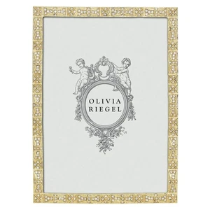 Olivia Riegel Gold Remy Guss Zinn Bilderrahmen mit Kristallen (5"X7") 5"X7" - Bild 1 von 2