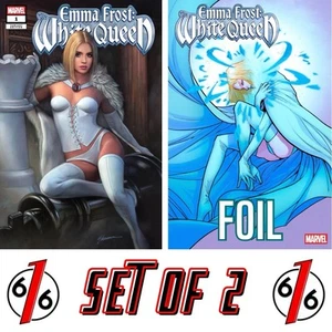🔥 EMMA FROST WHITE QUEEN #1 SHANNON MAER & YAGAWA FOIL Variant Ltd 3000 - Picture 1 of 4