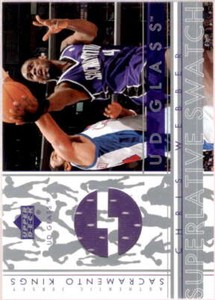 Chris Webber Card 2002-03 UD Glass Superlative Swatch #CWS 