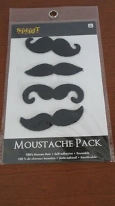 SPIRIT HALLOWEEN~Juego de 4 BIGOTES NEGROS Accesorio Halloween~Nuevo en Paquete - Imagen 1 de 1