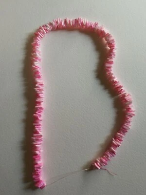 ღ Hobbyauflösung ღ Archenmuschel Perlen 1 Strang rechteckige Heishi Pink ღ #274B - Bild 1 von 2