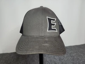 Gray & Black Richardson Style Trucker Hat – Letter E – Snapback Mesh Cap - Picture 1 of 7