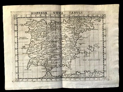 MAPA DE NUEVA ESPAÑA 1564 de Girolamo Ruscelli Geografía de Ptolomeo Atlas Foto 1 de 4