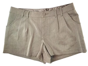 Pantaloncini kaki plissettati donna 8 vita media cintura passanti tasche H&m nuovi classici - Foto 1 di 8