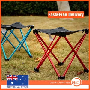 Mini Portable Outdoor Folding Stool Camping Fishing Picnic Chair Seat 80kg - Picture 1 of 9