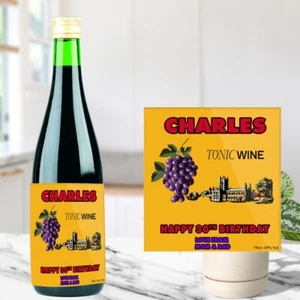 Personalised Bottle label Sticker for Buckfast Tonic Wine birthday Anniversary - Picture 1 of 6