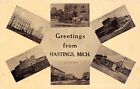 Hastings Michigan~Multi View~Fire Department~Wool Boot~Car Seal Factory~1913 PC