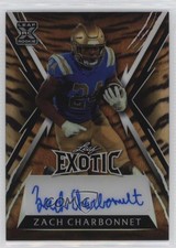 2023 Leaf Exotic Tiger Prismatic /15 Zach Charbonnet #BA-ZC1 Rookie Auto RC