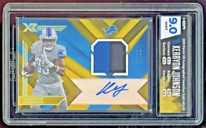 Kerryon Johnson 04/10 2019 Panini XR Auto Swatches GOLD #AS-KJ Auto HGA 9 - Bild 1 von 2