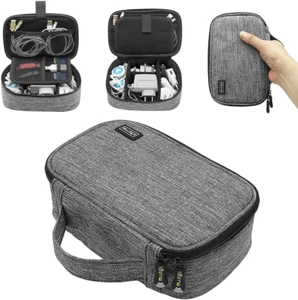 Organizador de cables de viaje universal pequeño accesorio electrónico bolsa de transporte para C - Imagen 1 de 14