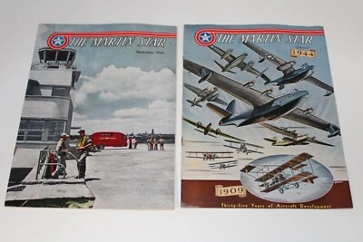 The Martin Star Lot of 2 Military Magazines September October 1944 1940s Eastern Foto 1 de 4