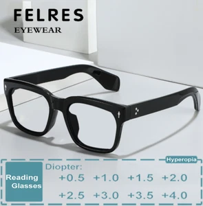 Hombres Mujeres Cuadradas Anti Luz Azul Gafas de Lectura Lente Transparente Gafas Presbicias - Imagen 1 de 18