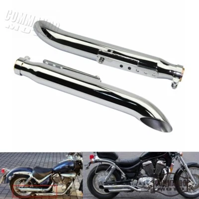 Motorcycle Exhaust Pipe Muffler For Honda Harley Suzuki VL 125 800 1500 Intruder - Image 1 of 4