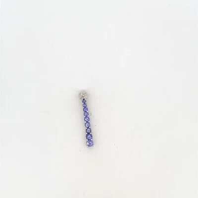 Colgante de diamantes de tanzanita de oro blanco de 14k (C31016461) Foto 1 de 2