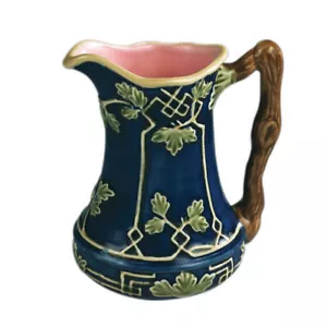 Andrea Sadek Majolica Decor Pitcher Gazebo Cobal Blue NIB - Picture 1 of 1