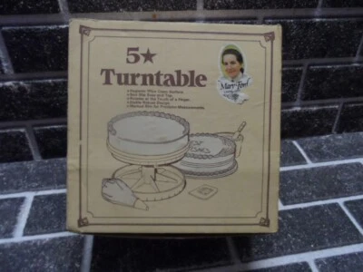 Vintage Mary Ford Cake Decorating Rotating Turntable Stand with box & Inst - Image 1 of 4
