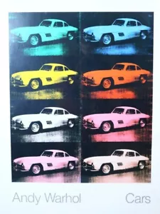 Andy Warhol Cars Mercedes Benz 300 SL Coupe Original Exhibition Poster Art Print - Picture 1 of 5