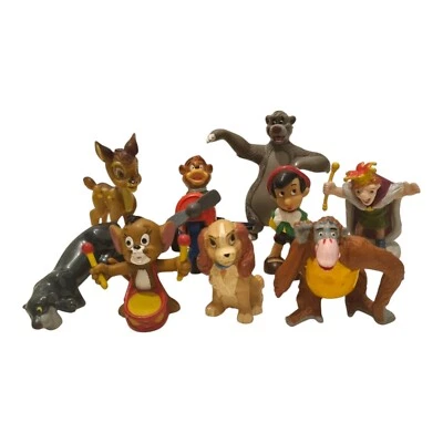 9x Disney Figuren Konvolut 70er Lot Bambi Jerry Pinocchio Balu Susi Glöckner - Bild 1 von 4