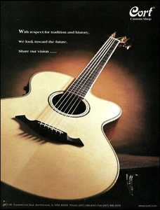 Guitarra acústica Cort Custom Shop 2002 anuncio 8 x 11 impresión de anuncio - Imagen 1 de 3