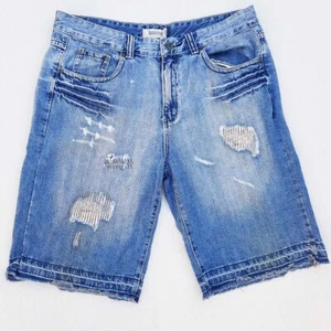 Samurai rare Men's denim Cut-Off Jean Shorts Blue Pockets 100% cotton Size L - Imagen 1 de 10