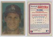 1986 Sportflics Steve Sax Pete Rose Darryl Strawberry #56