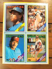 1988 TOPPS BB BOX BOTTOM   NOLAN RYAN, MIKE SCHMIDT, RICKEY HENDERSON, TEKULVE
